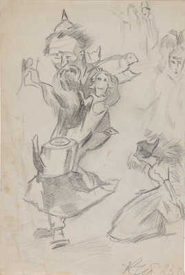 Чеботарёв Константин Константинович. Лист с набросками 